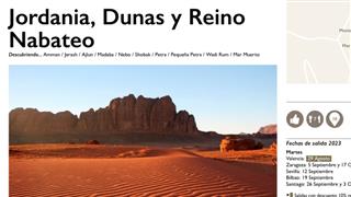 OFERTA JORDANIA Y EL REINO NABATEO CON VUELOS DIRECTOS DESDE ZARAGOZA