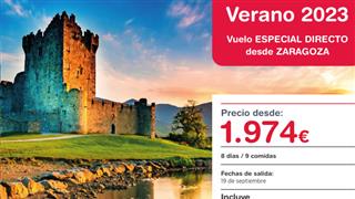 OFERTA IRLANDA TIERRA CELTA CON VUELO DIRECTO DESDE ZARAGOZA 