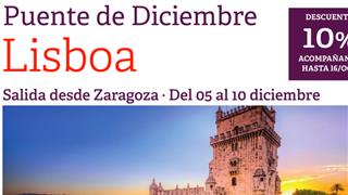 OFERTA LISBOA. SALIDA EL 5 DE DICIEMBRE DESDE ZARAGOZA