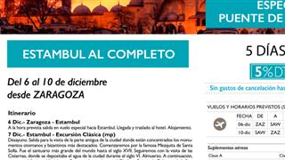OFERTA ESTAMBUL AL COMPLETO ESTE PUENTE DE DICIEMBRE DESDE ZARAGOZA