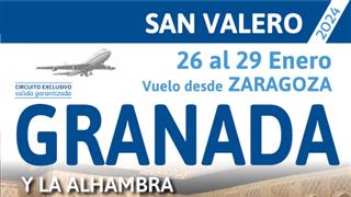 OFERTA GRANADA PUENTE DE SAN VALERO VUELO DIRECTO DESDE ZARAGOZA