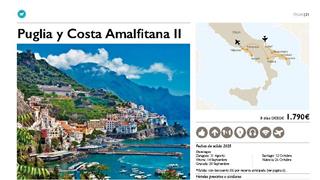 OFERTA A LA PUGLIA Y COSTA AMALFITANA DESDE ZARAGOZA. SALIDA 31 DE AGOSTO