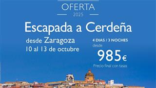 OFERTA A CERDEÑA DESDE ZARAGOZA 10-13 OCTUBRE