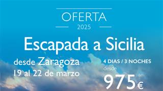 ESCAPADA A SICILIA EN MARZO DESDE ZARAGOZA