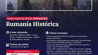 OFERTA RUMANÍA HISTÓRICA SALIDA DESDE ZARAGOZA 21 JUNIO Y 16 DE AGOSTO 2026